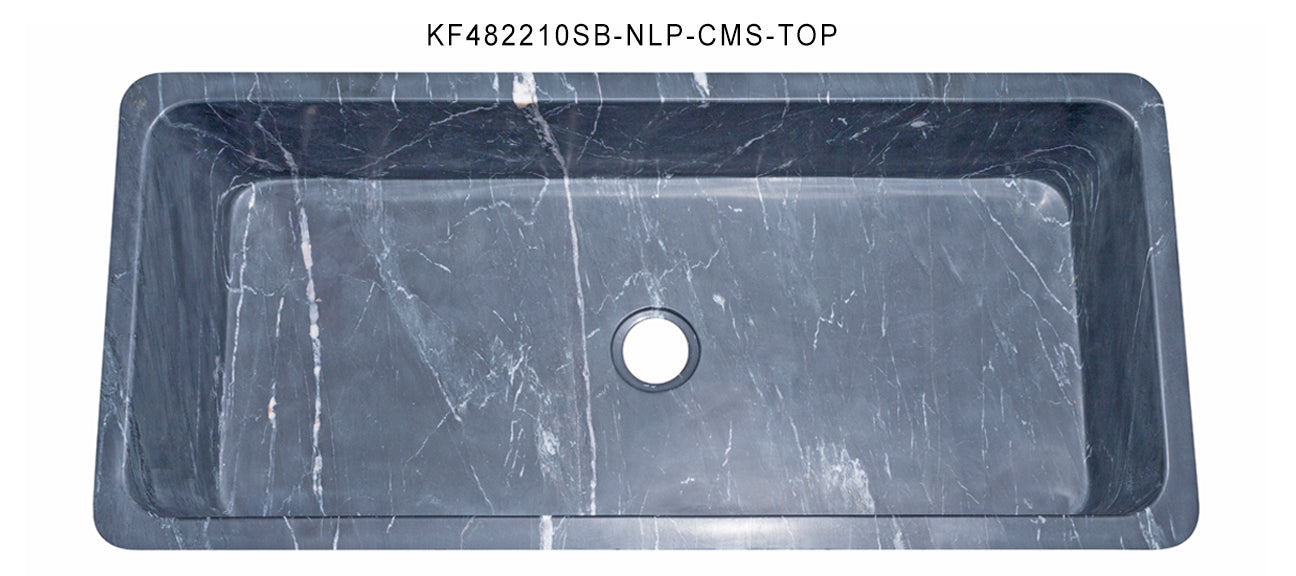 48" Farmhouse Charcoal Soapstone Single Bowl Sink