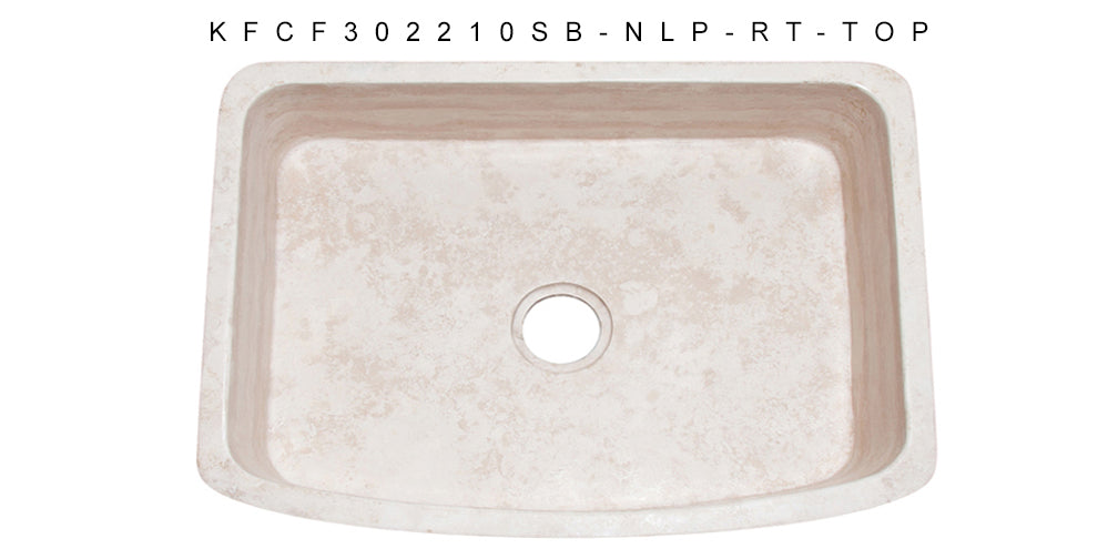 30" Roma Travertine Curved Front Sink