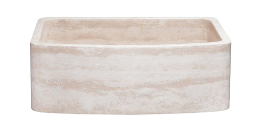 30" Roma Travertine Curved Front Sink
