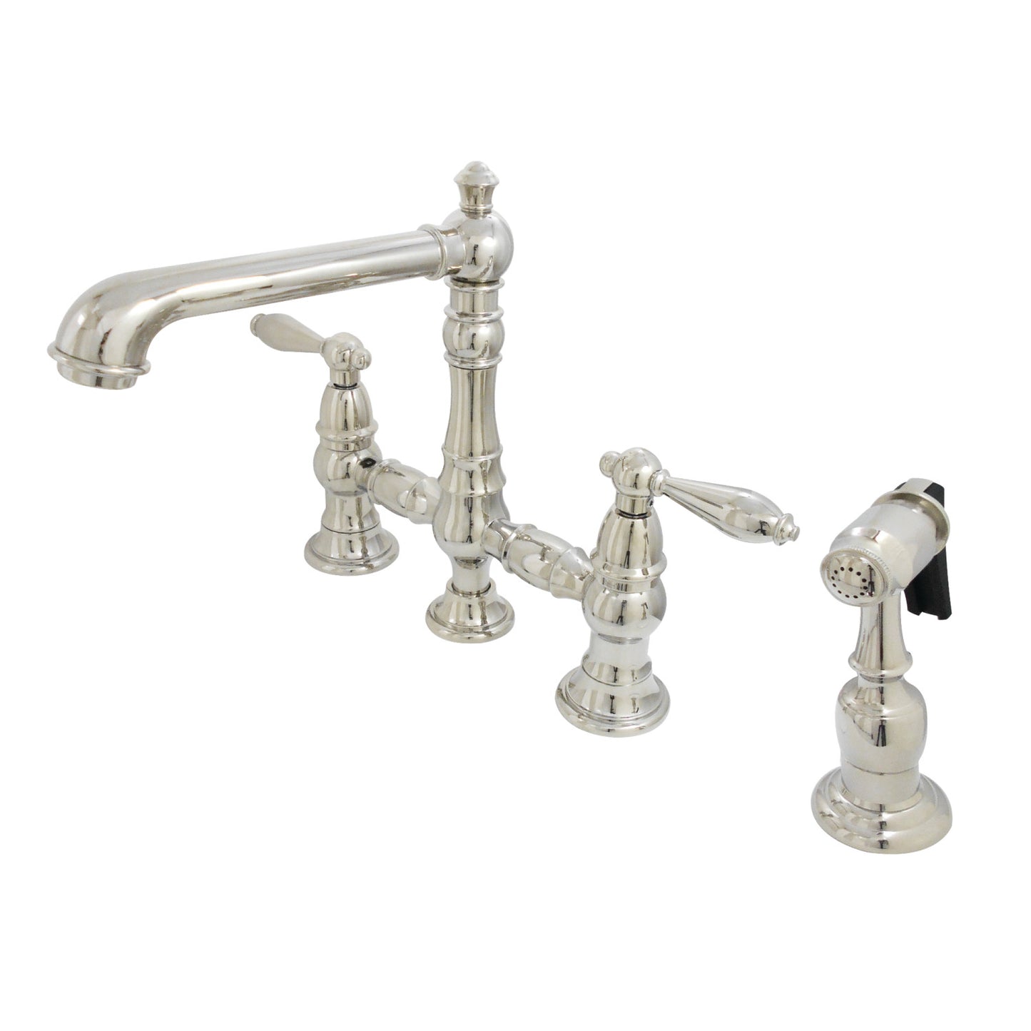 Bridge Kitchen Faucet with Side Sprayer