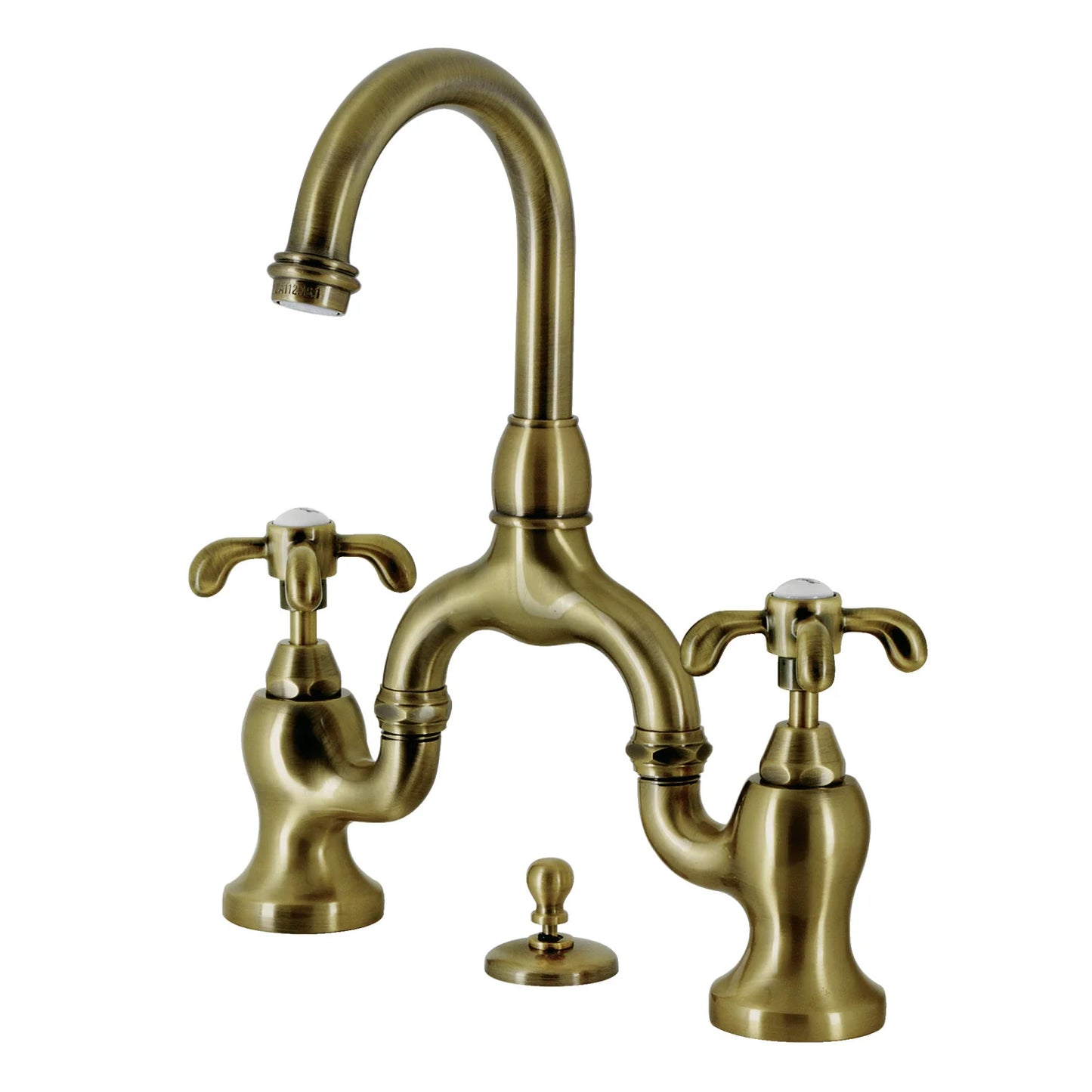 French Country Bridge Bathroom Faucet with Spoke Handles