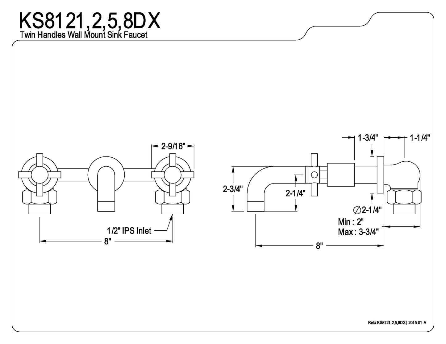 Concord Wall Mount Sink Faucet