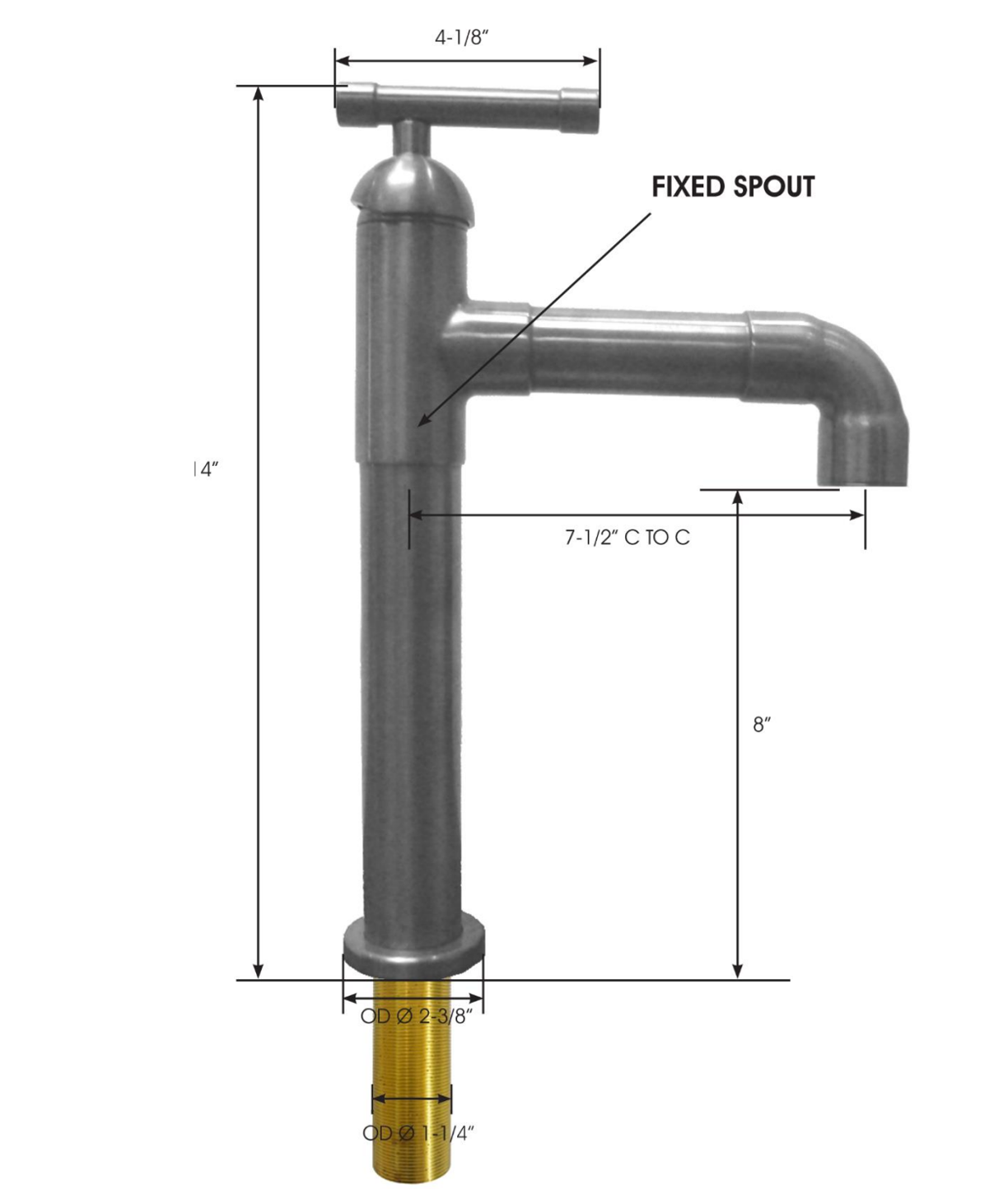 Tall Lavatory Faucet with Elbow Spout