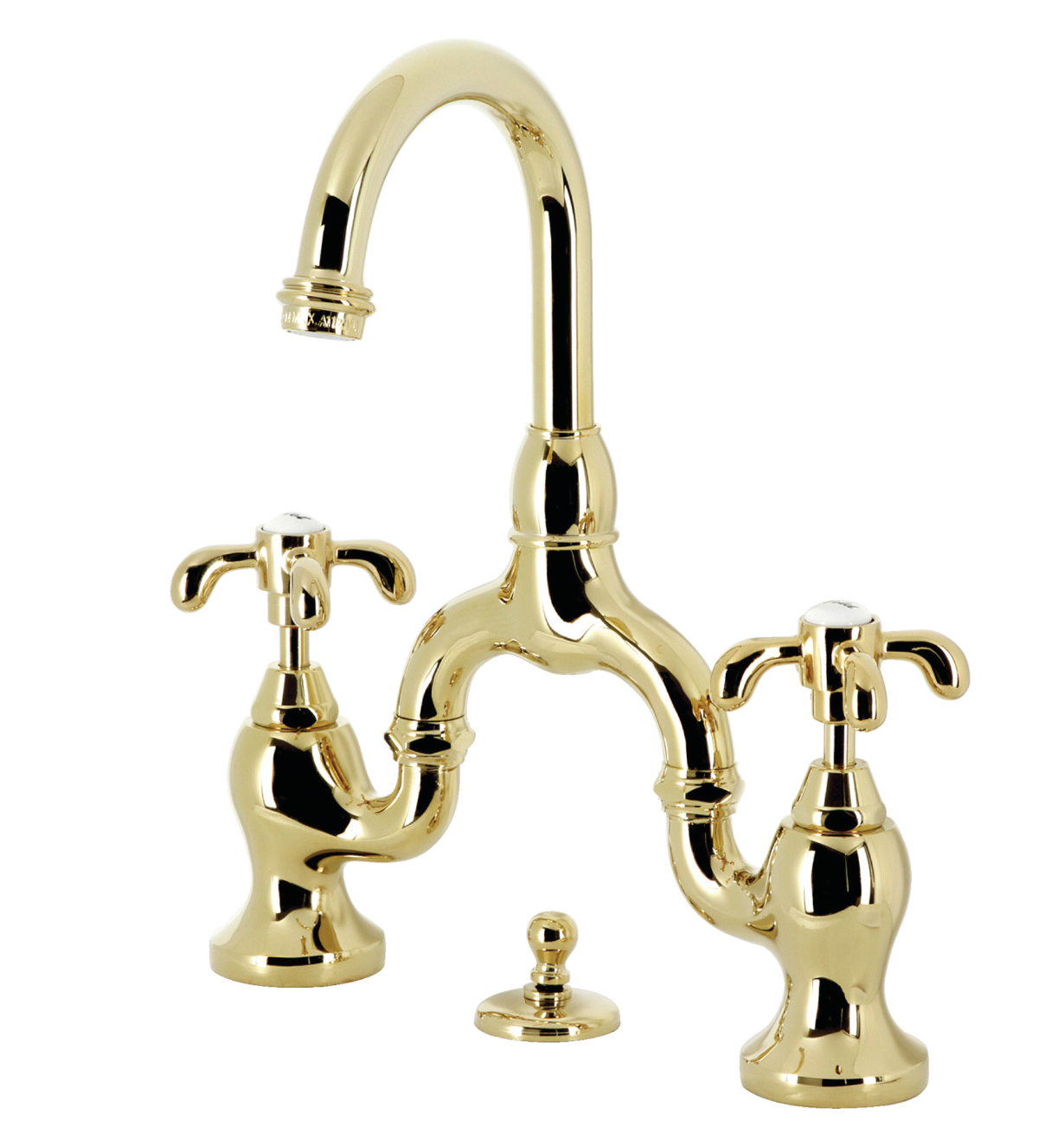 French Country Bridge Bathroom Faucet with Spoke Handles