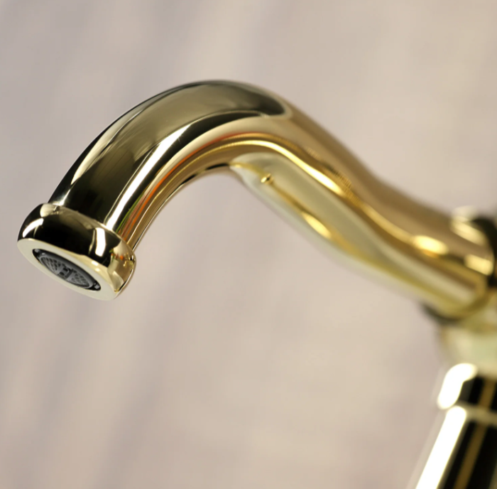 Webb Single-Handle Bathroom Faucet with Deck Plate and Push Pop-Up