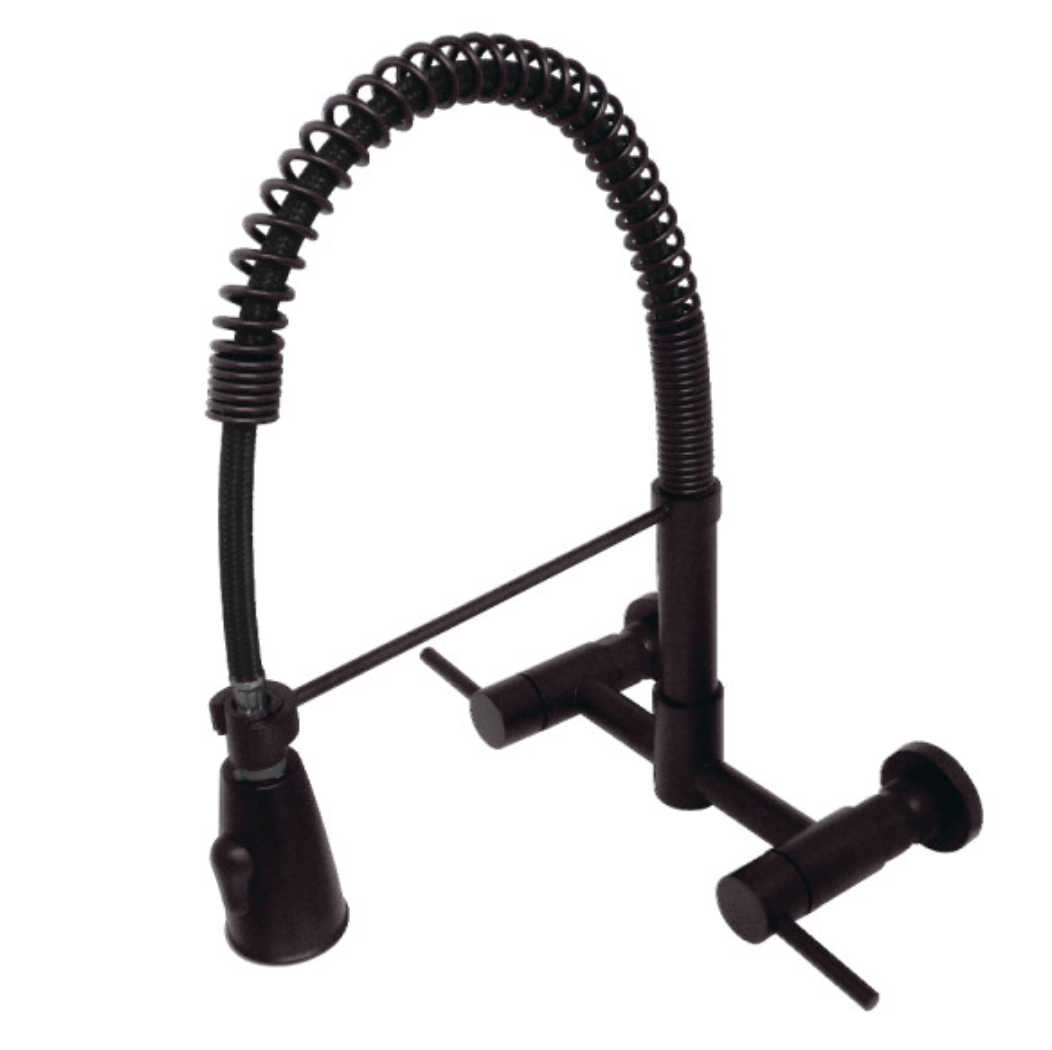 Gourmetier Concord 2-Handle Wall Mount Pull-Down Kitchen Faucet