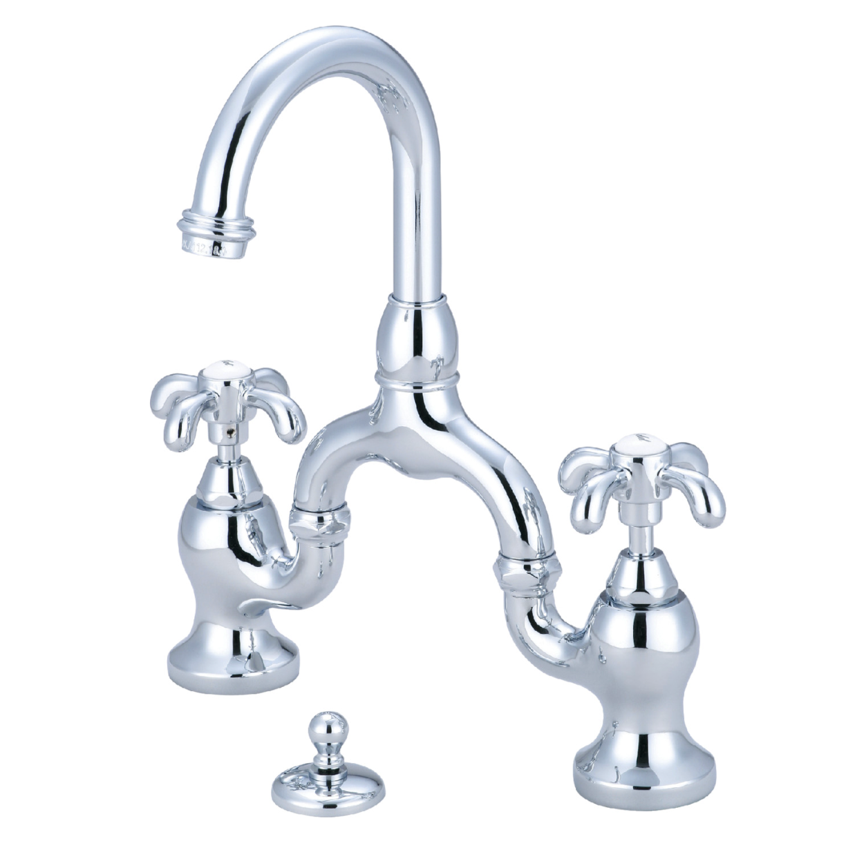 French Country Bridge Bathroom Faucet with Spoke Handles