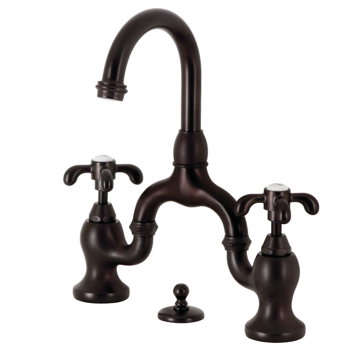 French Country Bridge Bathroom Faucet with Spoke Handles