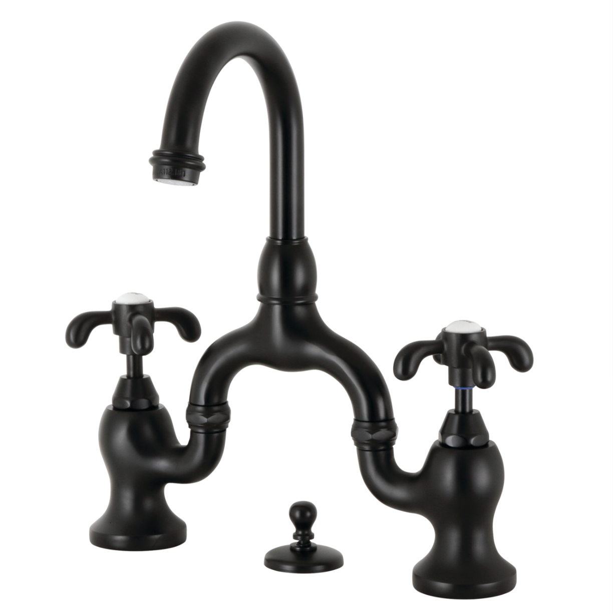 French Country Bridge Bathroom Faucet with Spoke Handles