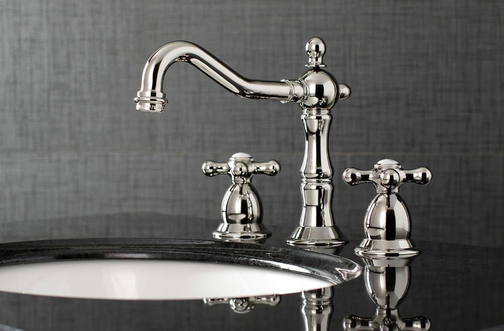 Heritage 8 in. Widespread Bathroom Faucet Cross Handles