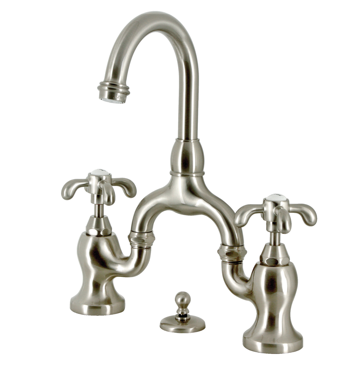 French Country Bridge Bathroom Faucet with Spoke Handles