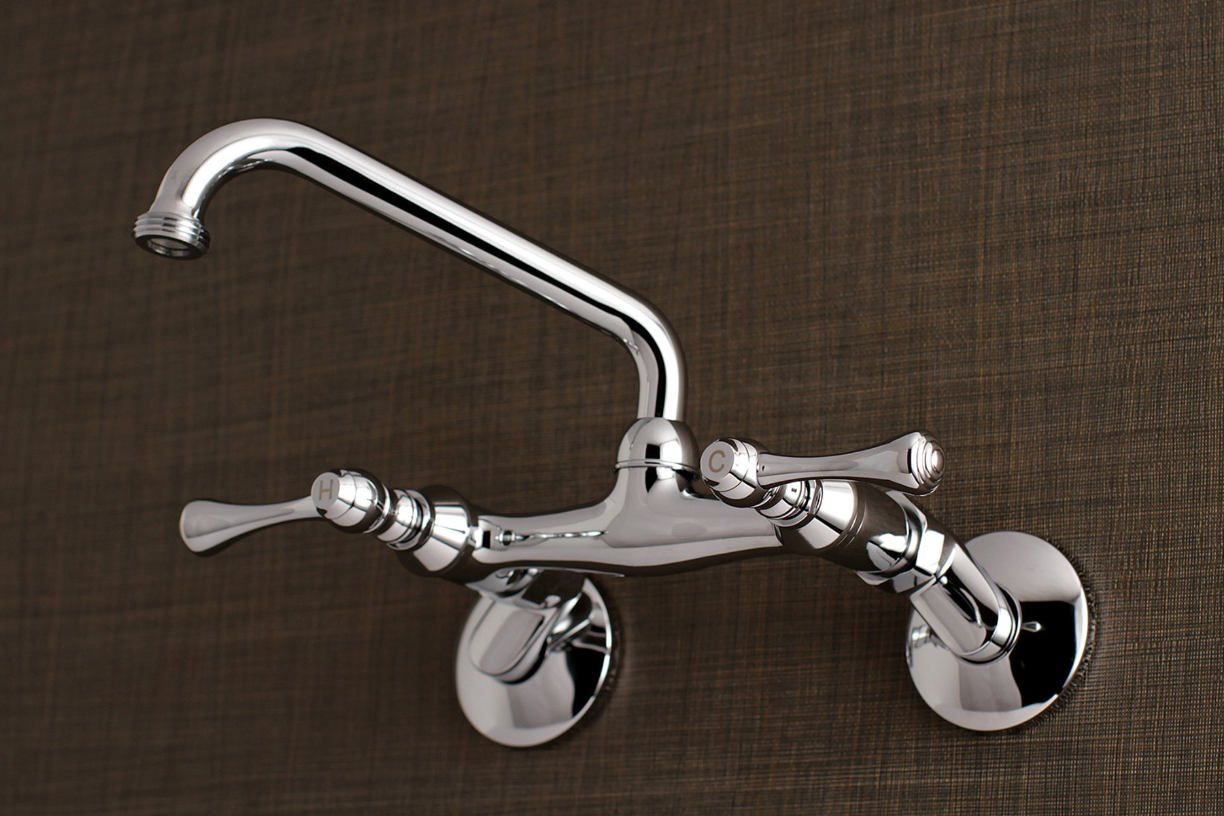 Two-Handle 2-Hole Wall Mounted Laundry Faucet