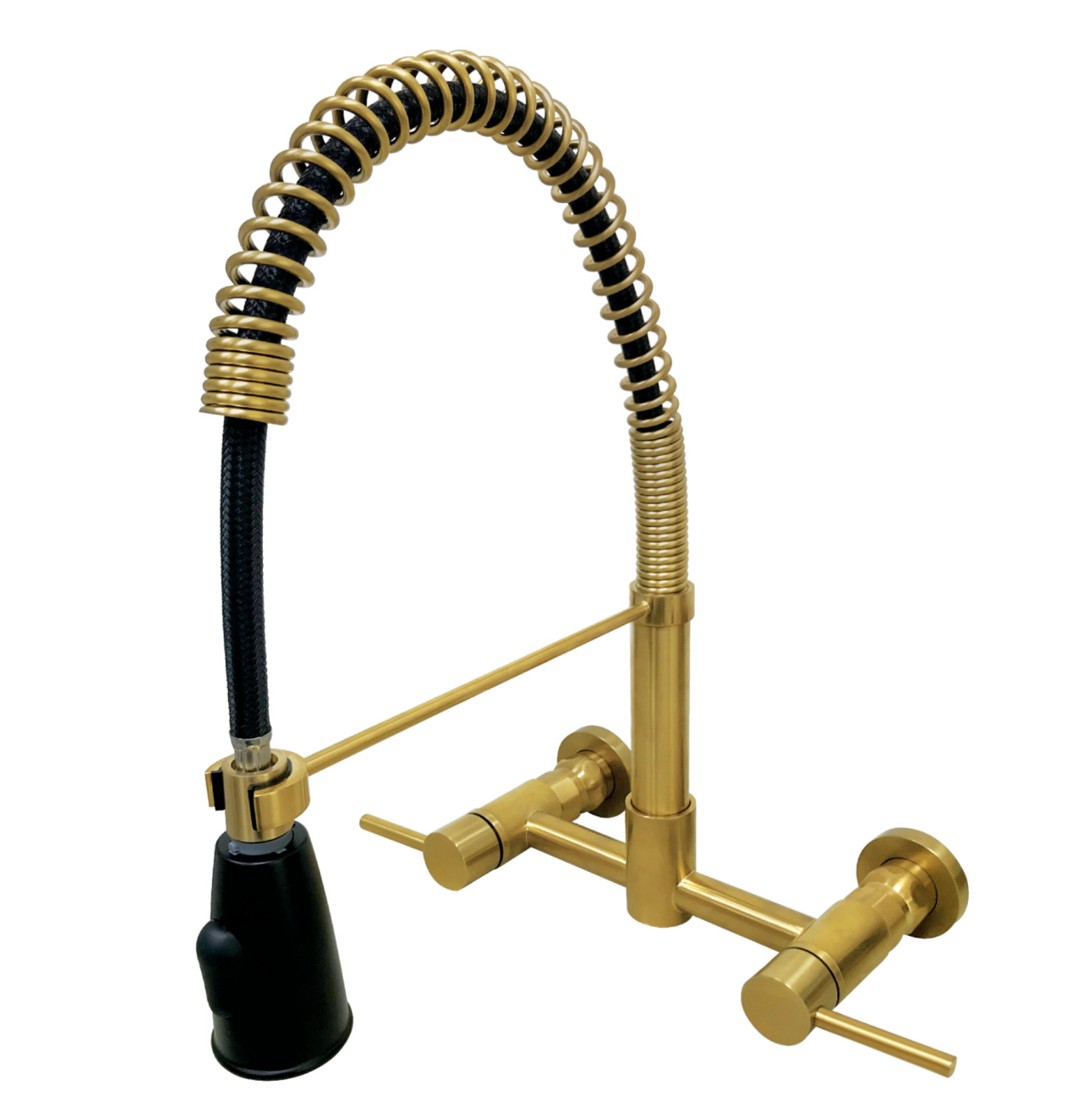 Gourmetier Concord 2-Handle Wall Mount Pull-Down Kitchen Faucet
