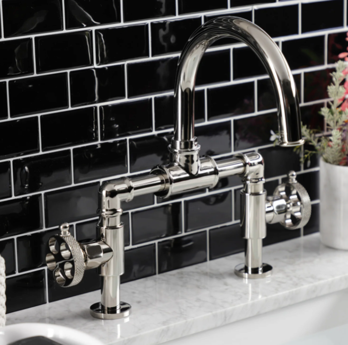 Webb Bridge Bathroom Faucet with Push Pop-Up