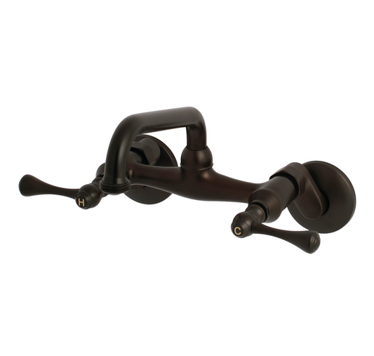 Two-Handle 2-Hole Wall Mounted Laundry Faucet