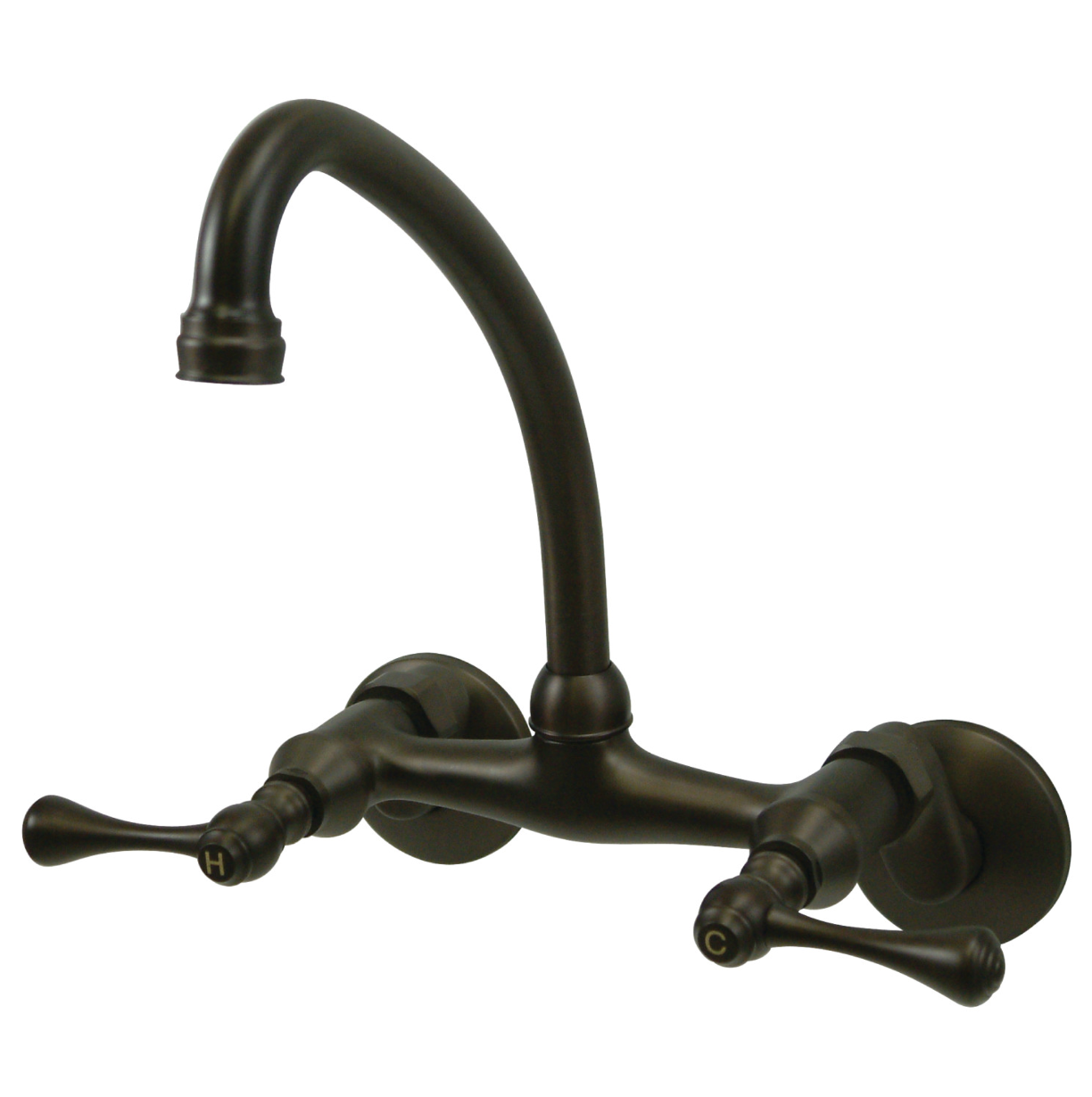 Lever Handle Wall Mount Kitchen Faucet with Adjustable Centers