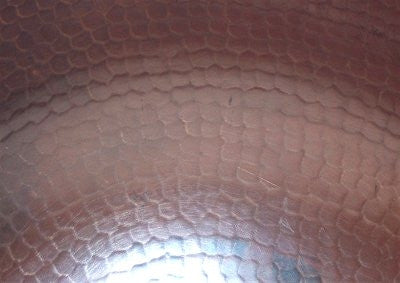 Round 15" Drop In Hammered Copper Sink