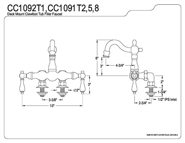 Deck Mount Tub Filler