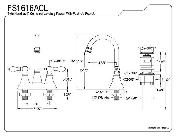 Classic Widespread Lavatory Faucet