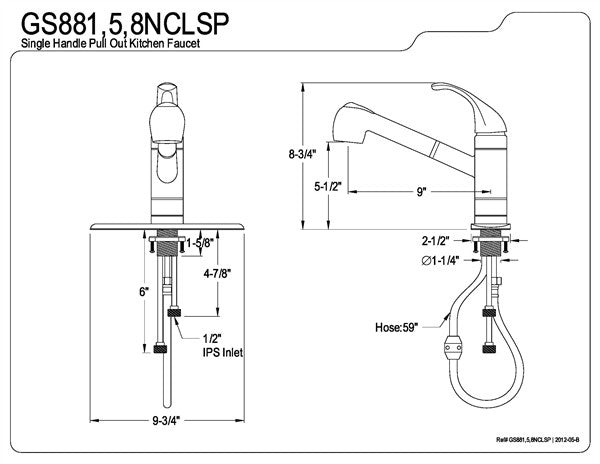 Single Handle Pull-Out Spray Kitchen Faucet