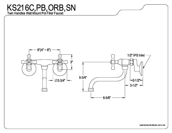 Wall Mount Downspout Vessel Sink Faucet