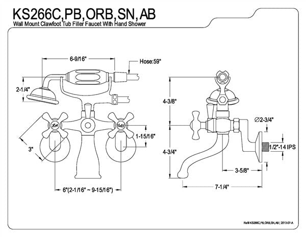 Wall Mount Clawfoot Tub Faucet