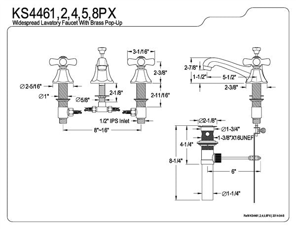 Metropolitan Widespread Lavatory Faucet