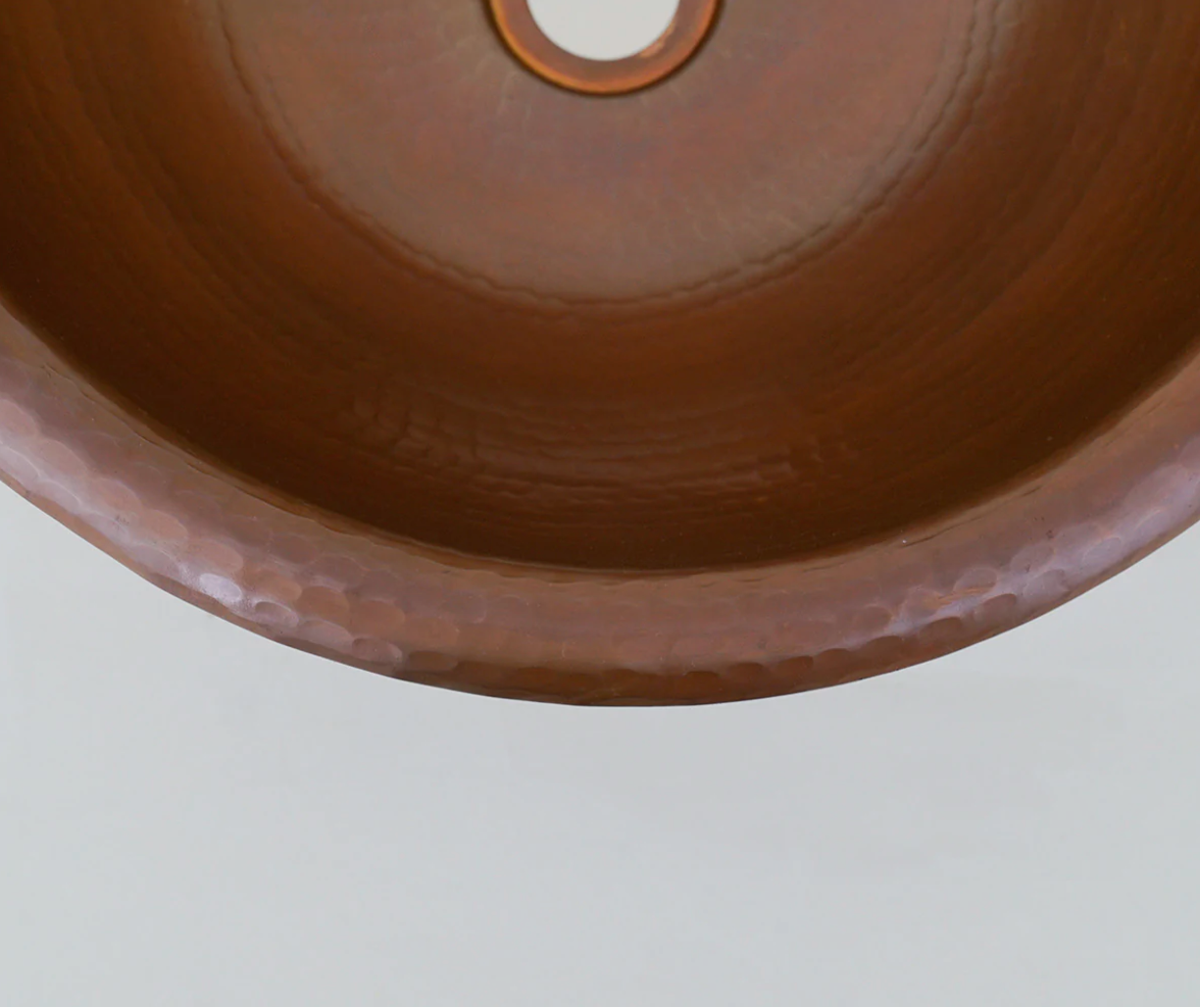 Round Hammered Copper Sink