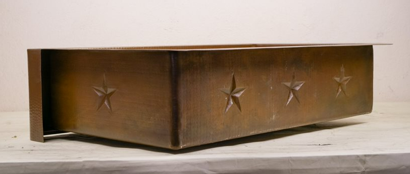 36" Farmhouse Copper Kitchen Sink w/Texas Star