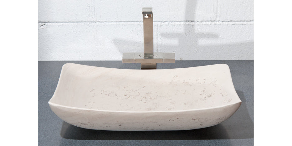 18" Perlina Limestone Vessel Sink
