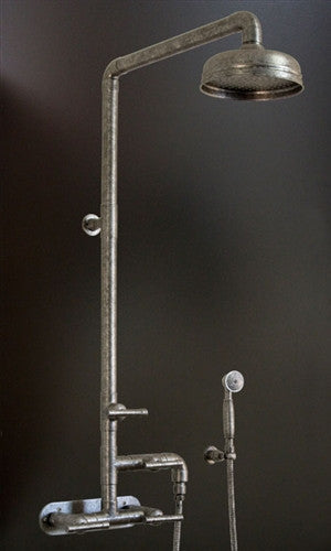 Wall Mount Exposed Shower w/Rainhead & Handshower