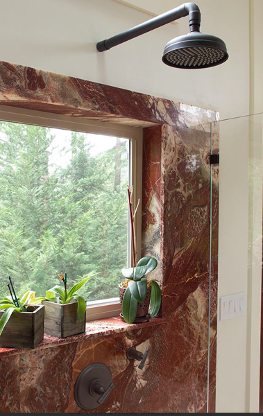 L Shaped Rustic Shower Arm