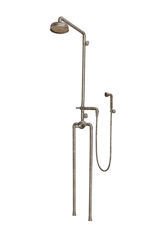 Thermostatic Exposed Shower with Rainhead & Handshower