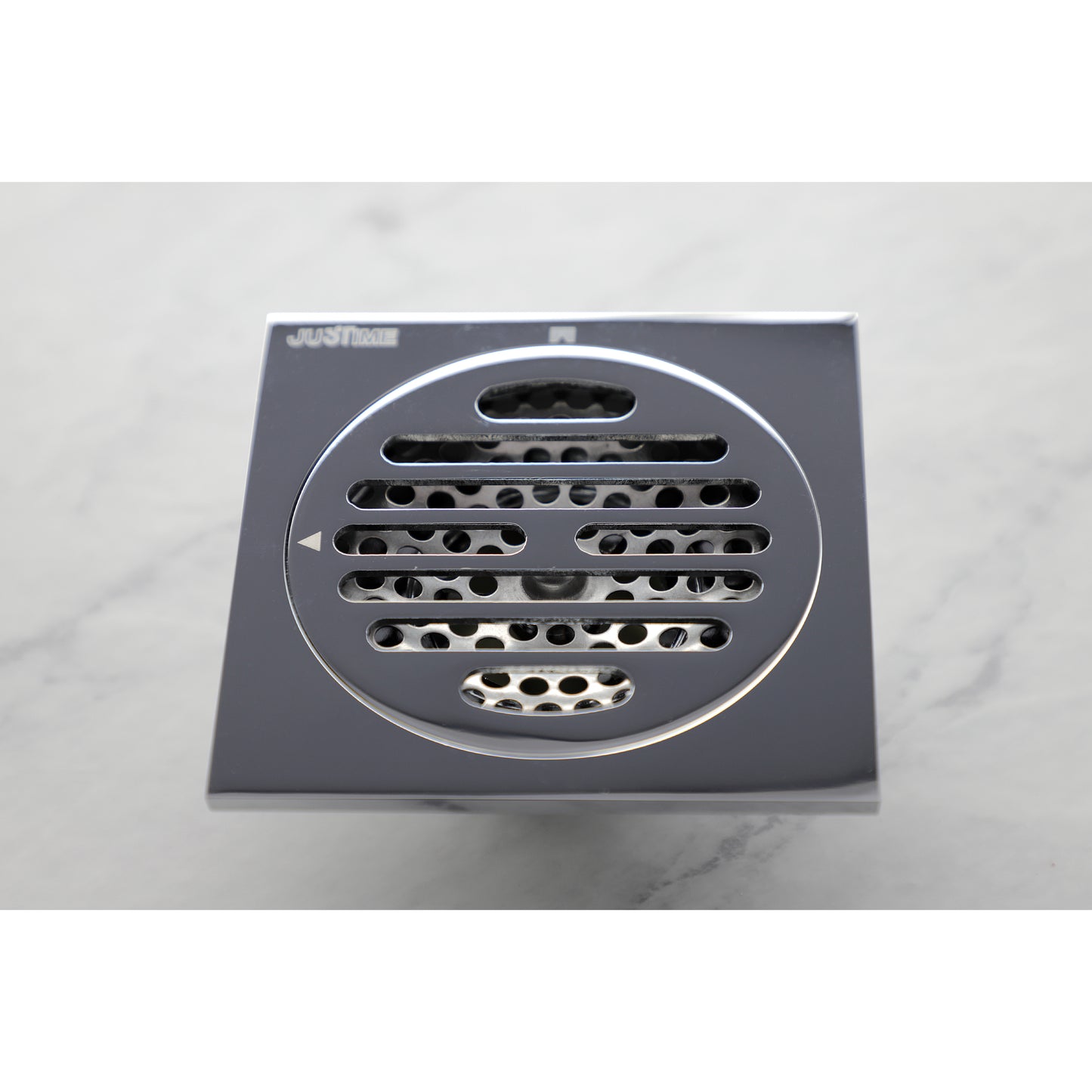 Watercourse Symmetric 4" Square Grid Shower Drain