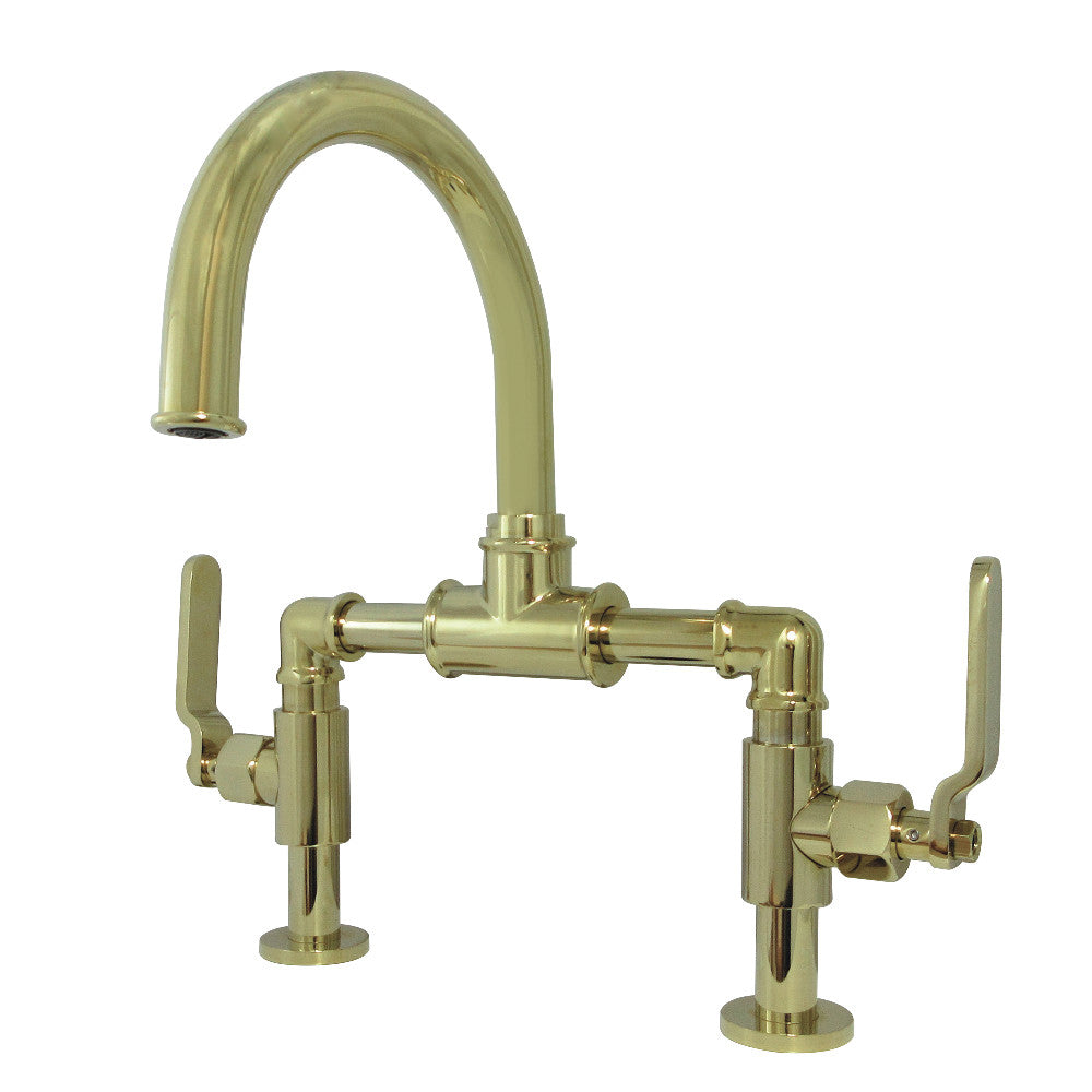 Webb Bridge Bathroom Faucet with Push Pop-Up