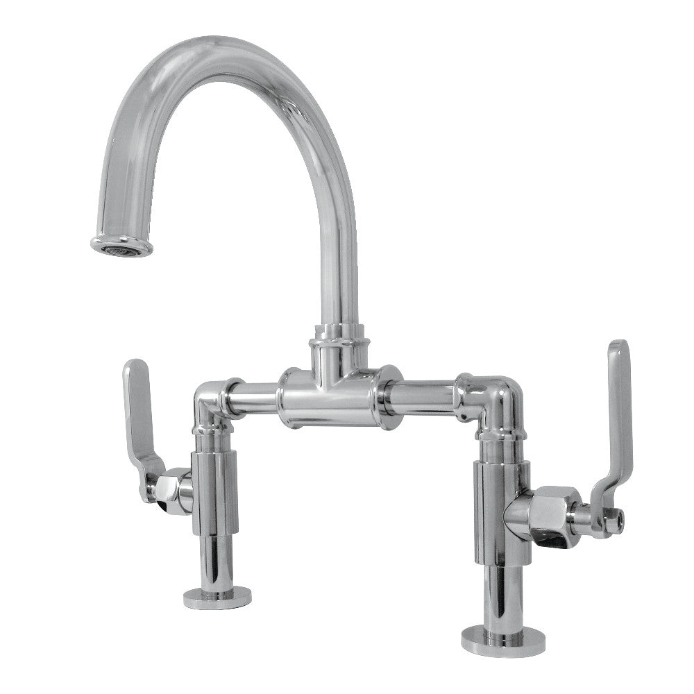 Webb Bridge Bathroom Faucet with Push Pop-Up