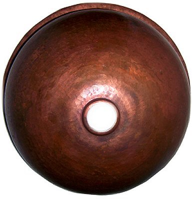 Deep Round 17" Hammered Copper Sink