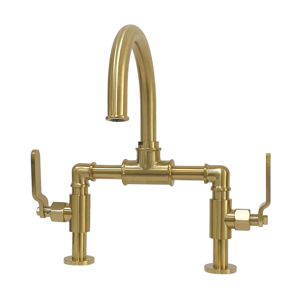 Webb Bridge Bathroom Faucet with Push Pop-Up