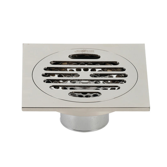 Watercourse Symmetric 4" Square Grid Shower Drain