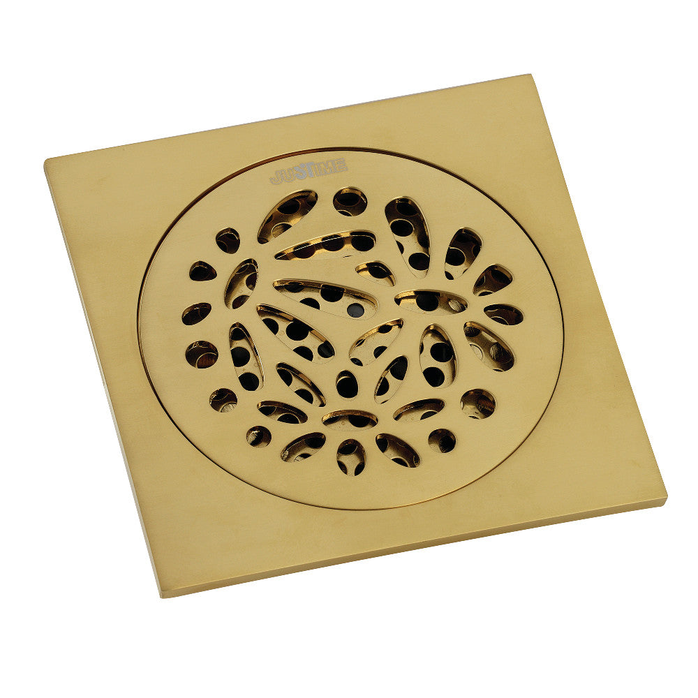 Watercourse Floral 4" Square Grid Shower Drain