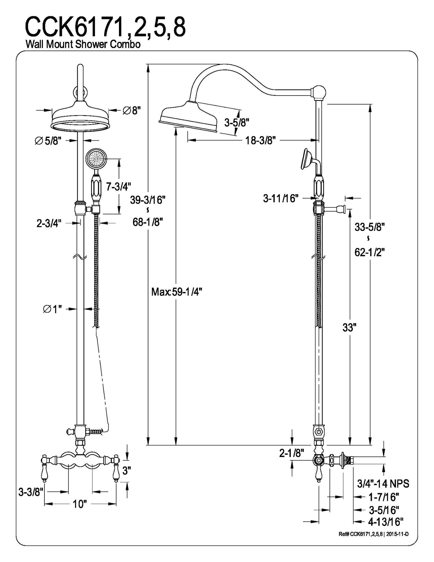 Rain Drop Shower System Combo