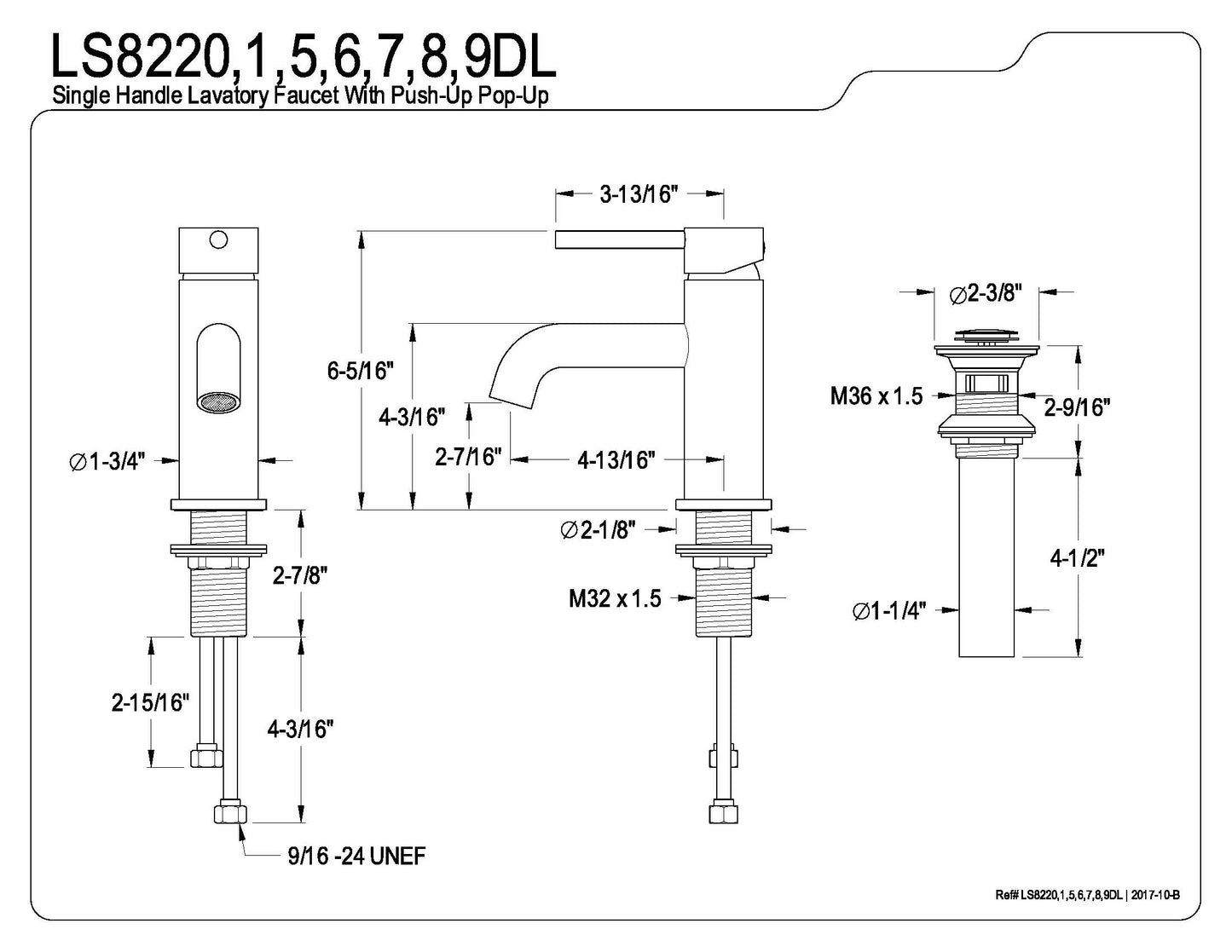 Concord Single Handle Monoblock Lavatory Faucet