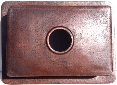 26" Copper Kitchen Single Basin Sink