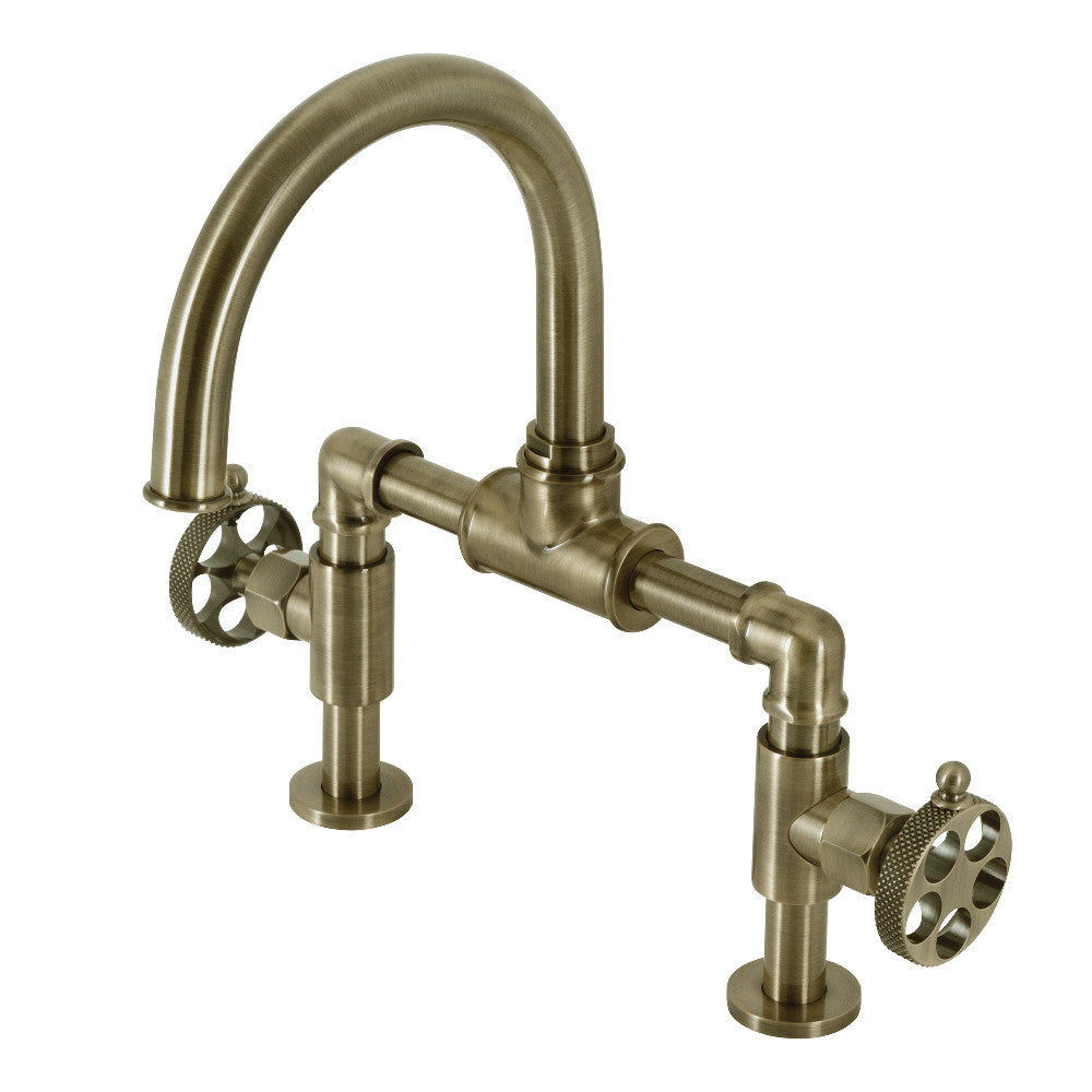 Webb Bridge Bathroom Faucet with Push Pop-Up