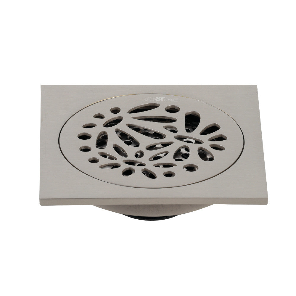 Watercourse Floral 4" Square Grid Shower Drain