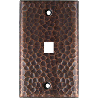 Phone Jack Hammered Copper Switch Plate Cover