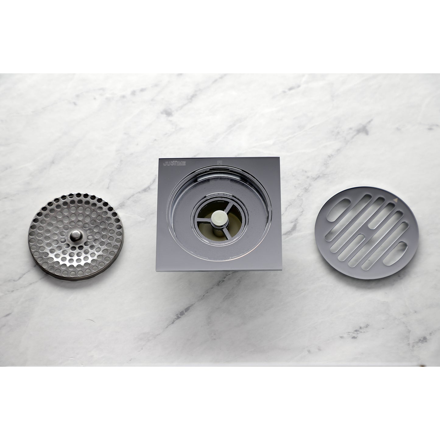 Watercourse Symmetric 4" Square Grid Shower Drain