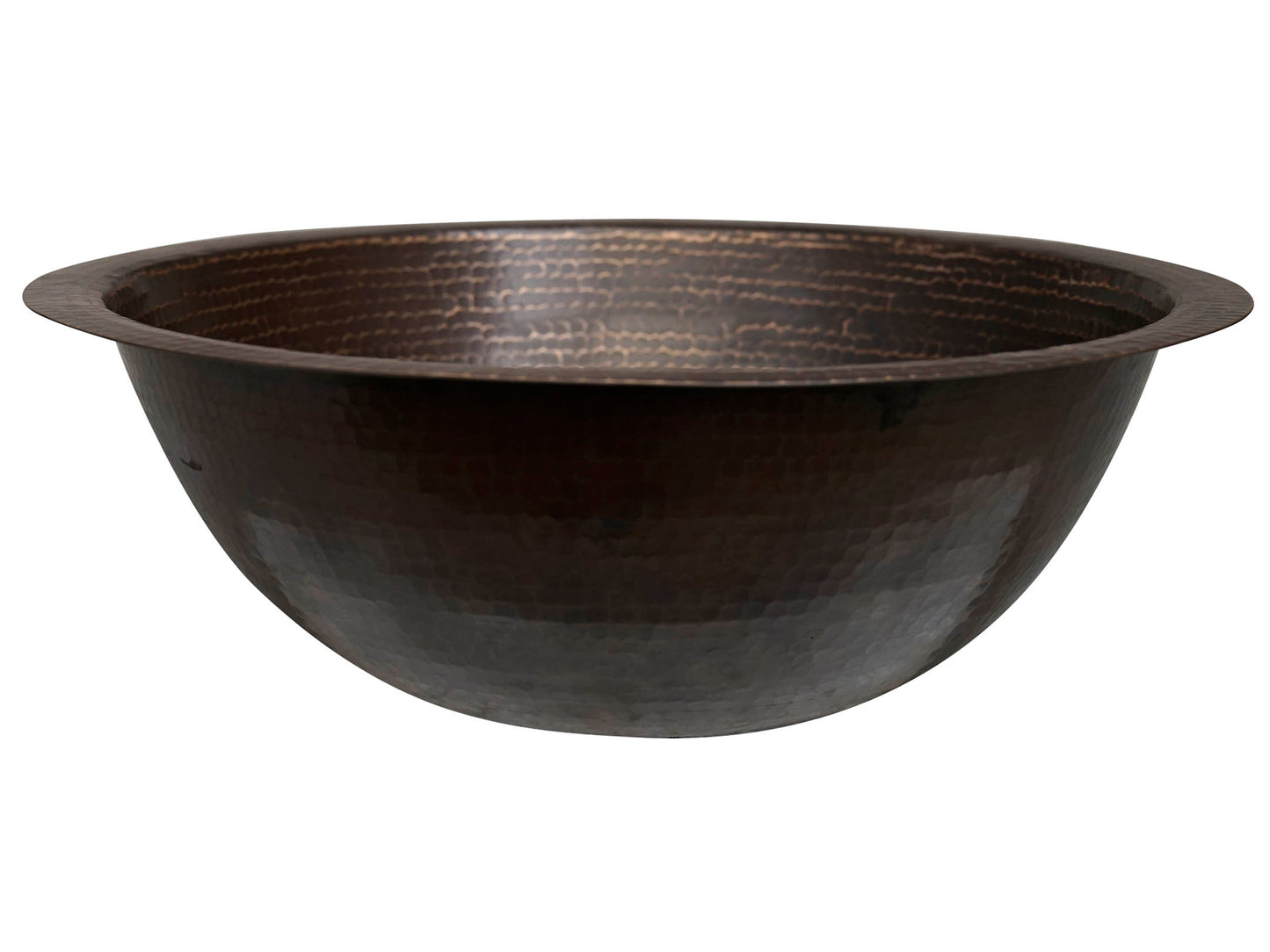 Round Hammered Copper Sink