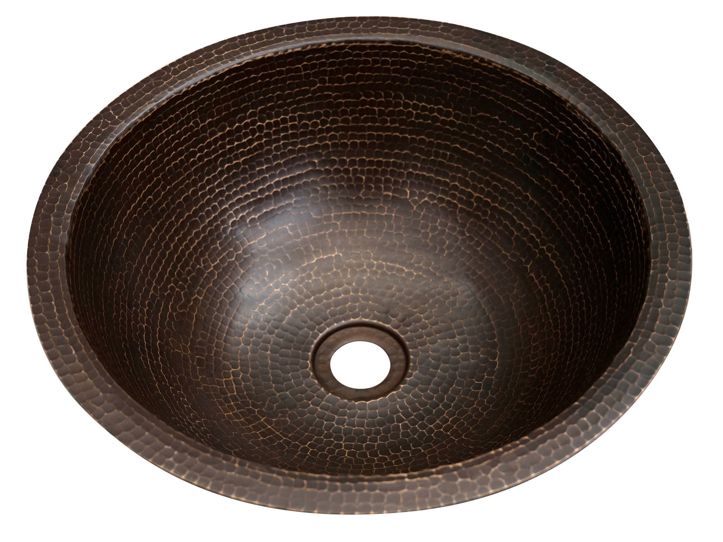 Round Hammered Copper Sink