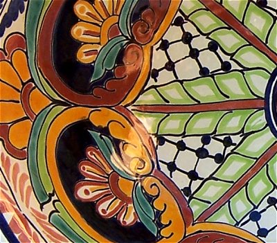 17" Oval Greca Ceramic Talavera Sink